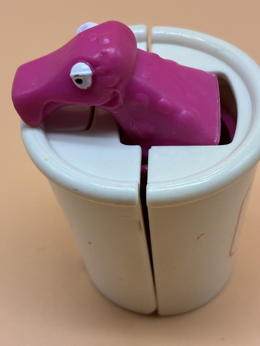 McDonalds Happy Meal Toy Food McChangeables Milkshake Pink Dinosaur Vintage 1990